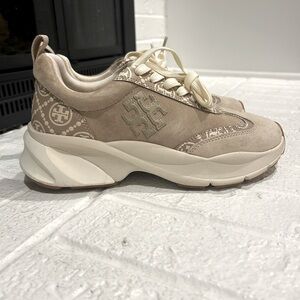 Tory Burch T Monogram Good Luck Trainer Sneakers